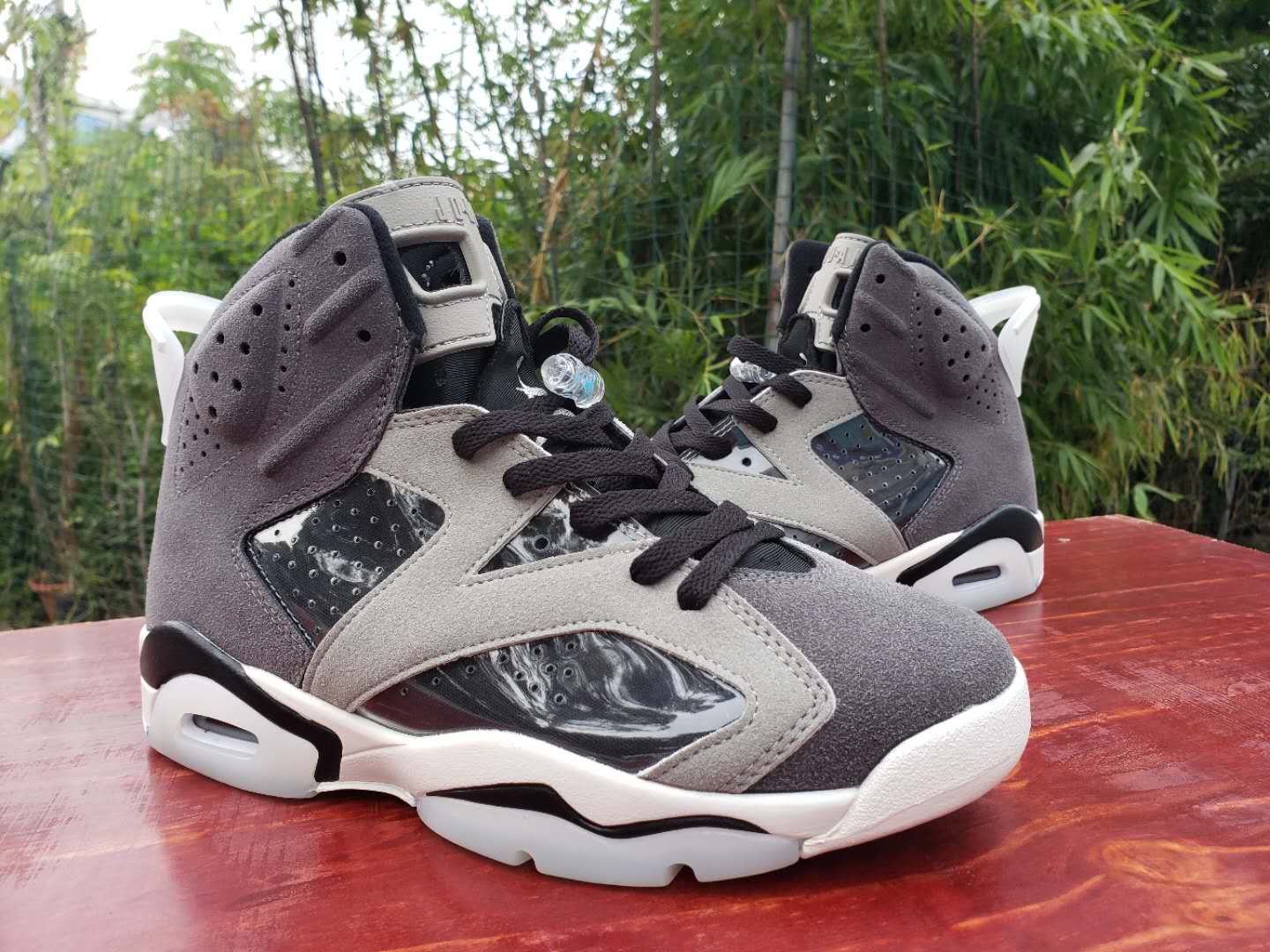 2020 Air Jordan 6 Retro Dark Grey White Shoes